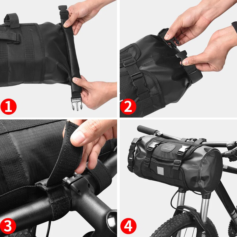 Waterproof Front Bicycle Dry Pack Large Capacity Cycling Front Storage Bag Bike Handlebar Bag
