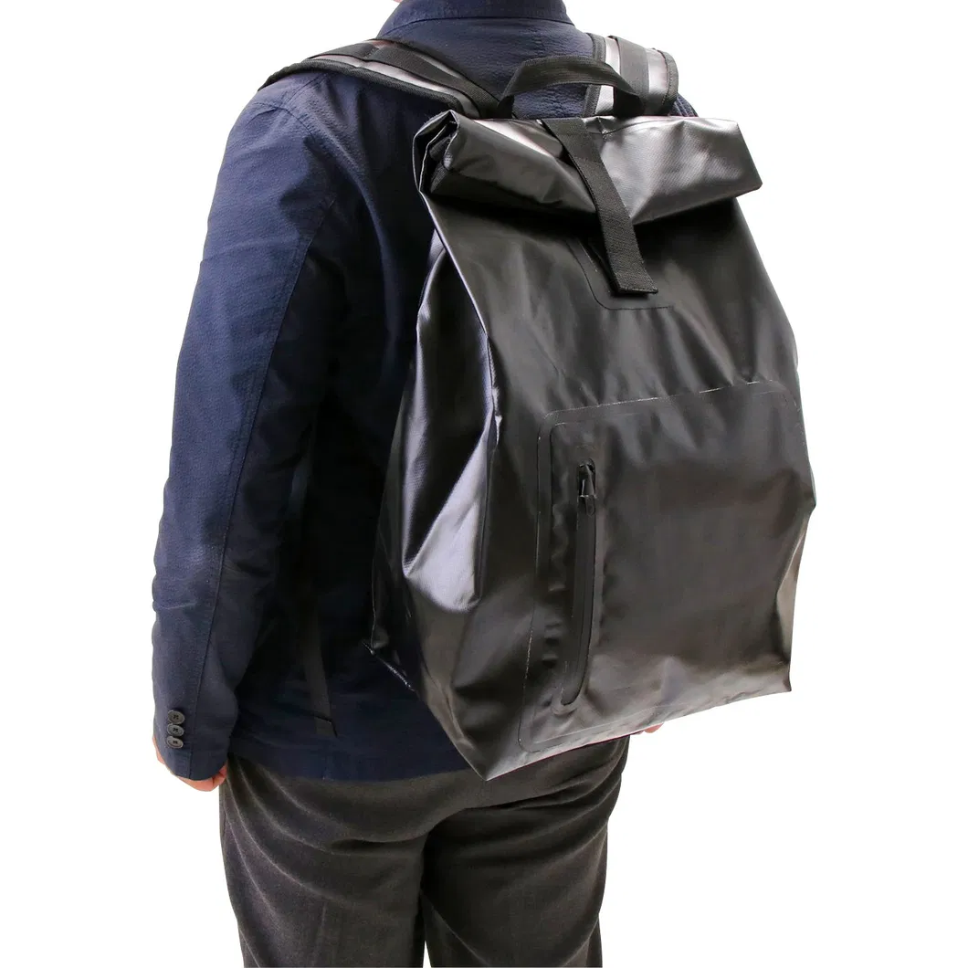 Leyi Recycled Roll Top Backpack Sports Outdoor Waterproof Custom Durable Daily Laptop Bag