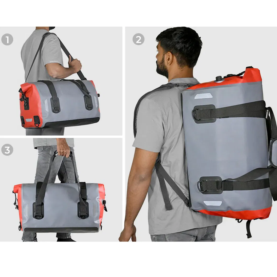 OEM Large Capacity Motorcycle Touring Saddle Bag Waterproof Bag Motorbike Seat Bag Luggage Backpack
