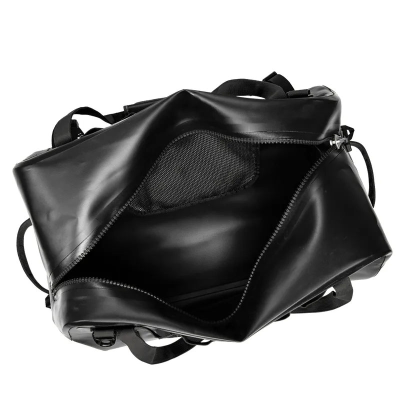 Leyi Waterproof Duffel Bag for Motorcycle, School Bags for Outdoor Activity Travel Hiking, Large PVC Leather Duffle Traveling Bag