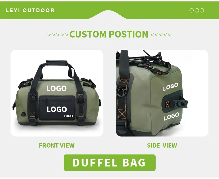 Leyi Large Duffle Backpacks, Custom Nylon Bag Convertible Backpack Duffel Small Duffle Bag Custom Nylon Bag Water Resistant