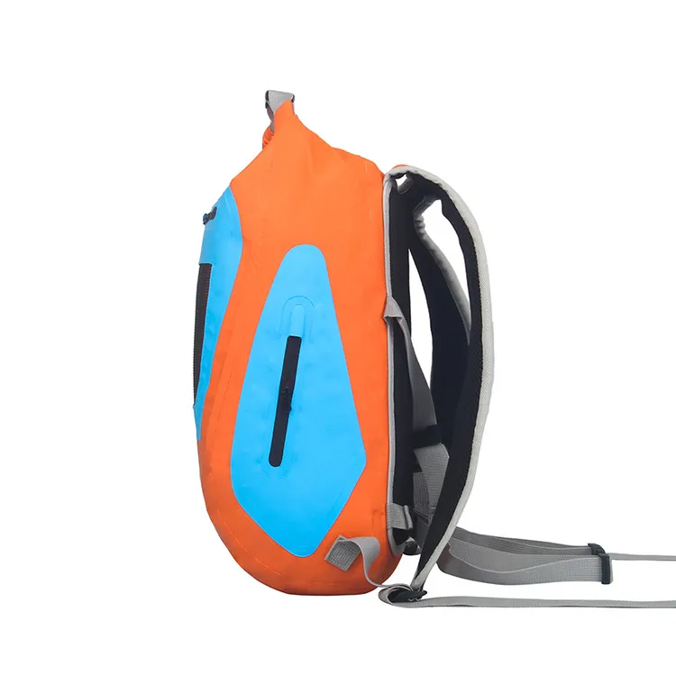 Customized Outdoor Sports Climbing Boating Camping PVC Clip Mesh Cycling Travel Storage Bag Waterproof Backpack