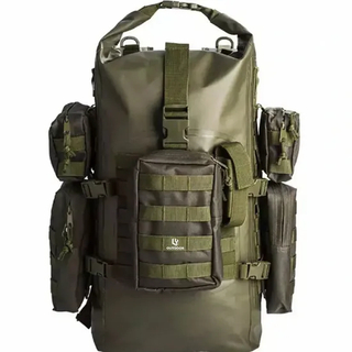 Leyi Custom Log Nylon Green Backpack Dry Bag Waterproof Outdoor Backpack for Men Waterproof Canvas Backpack Men Travel Rucksack