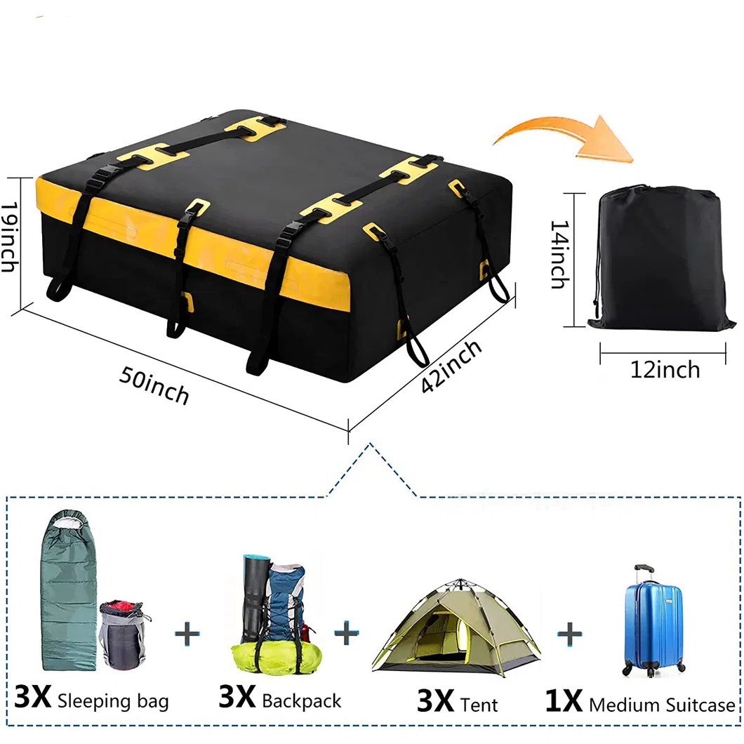 Leyi 2024 New Car Roof Luggage Bag, Waterproof Car Roof Bag All Vehicles SUV with Roof Bag Anti-Tear