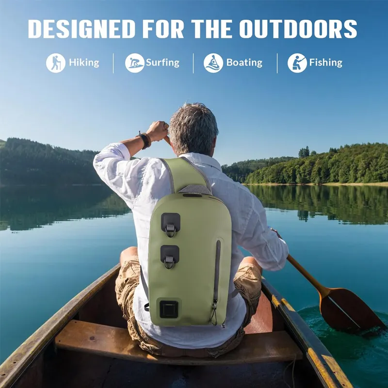 Leyi New Nature Custom Logo Fishing Rod Bag, TPU Waterproof Fly Fishing Tackle Bag Backpack Rod Fishing Bag Custom Logo