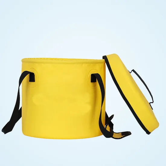 Factory 5L 8L 10L 12L 16L 20L 30L Tarpaulin Fishing Camping Water Storage Bucket Waterproof PVC Folding Water Bucket Fishing Bag