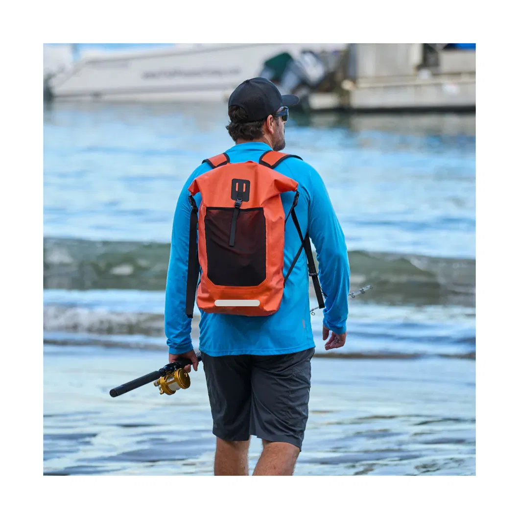 Leyi Large Capacity Leisure Travel Waterproof Backpack Plastic Custom Fishing Tackle Shoulder Bag