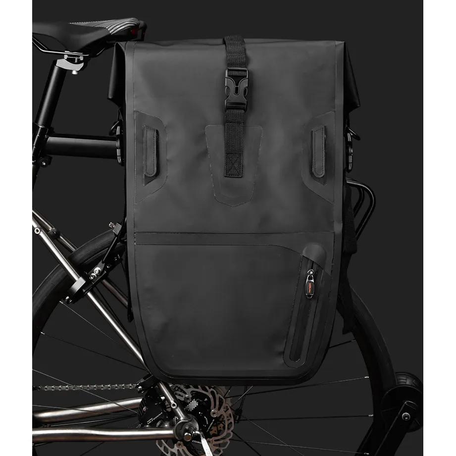 Leyi Custom Logo Cycling Rear Carrier Storage Adjustable Hooks Backpack Bike Waterproof Cycling Bag