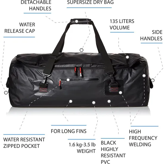 Durable Custom Logo PVC Tarpaulin Sports Dry Duffle Waterproof Travel Duffel Bag