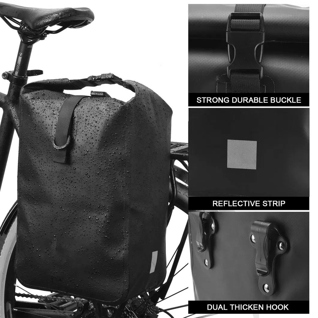 Multifunctional Cycling Bicycle Bike Rear Seat Trunk Bag Large Capacity Outdoor Sports Pouch Rack Panniers Reflective Rear Bag