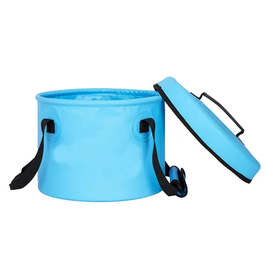 Factory 5L 8L 10L 12L 16L 20L 30L Tarpaulin Fishing Camping Water Storage Bucket Waterproof PVC Folding Water Bucket Fishing Bag