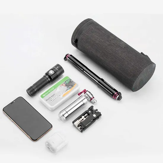 High Quality Fashion Snowy Grey Waterproof Cylinder Handlebar Front Frame Bicycle Bag Outdoor Cycling Bike