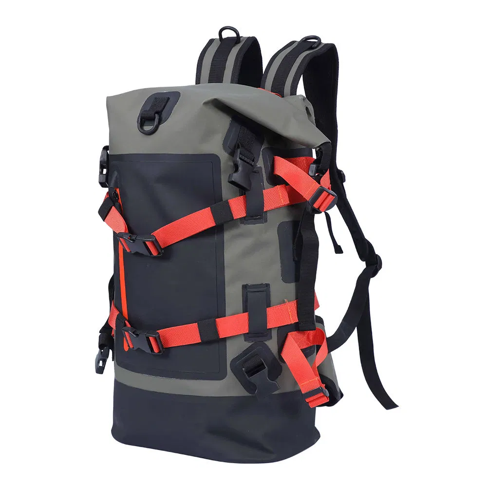 Outdoor Customized PVC Waterproof Dry Bag Backpack with Pockets