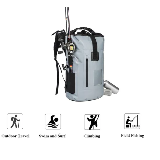 Waterproof Dry Bag for Women Men 30L Roll Top Lightweight Dry Storage Bag Backpack Travel