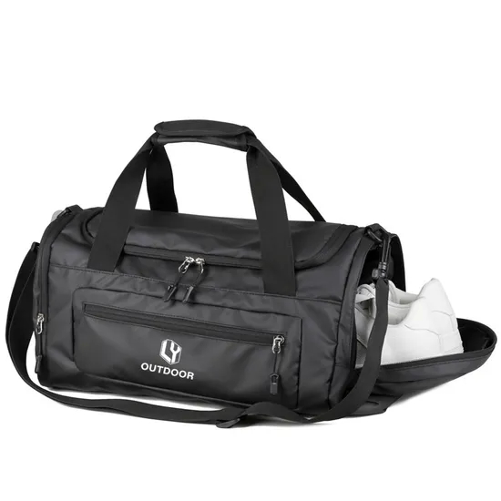High Quality Custom Logo Waterproof Men Women Duffel Bag with Shoe Compartment Travel Bag Gym Bag