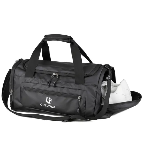 High Quality Custom Logo Waterproof Men Women Duffel Bag with Shoe Compartment Travel Bag Gym Bag
