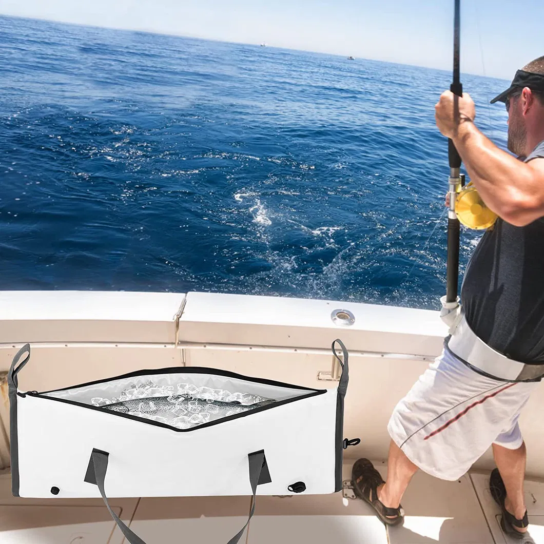 Leyi Custom Logo Portable PVC TPU Large Fishing Reel Soft Cooler Dry Waterproof Insulated Backpackice Cooler Fish Transport Bags