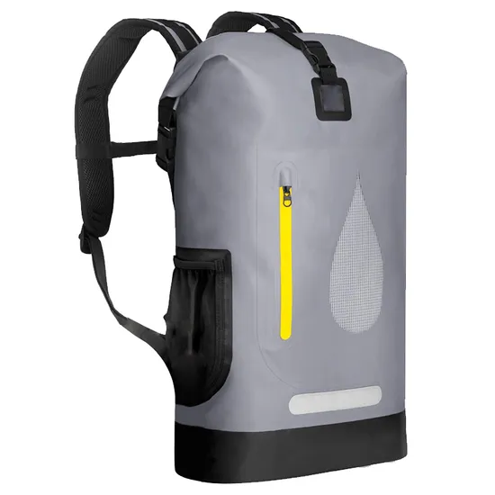 Leyi High Quality PVC Polyester Customized Unisex Padded Shoulder Straps Travel Outdoor 100% Waterproof Dry Backpack