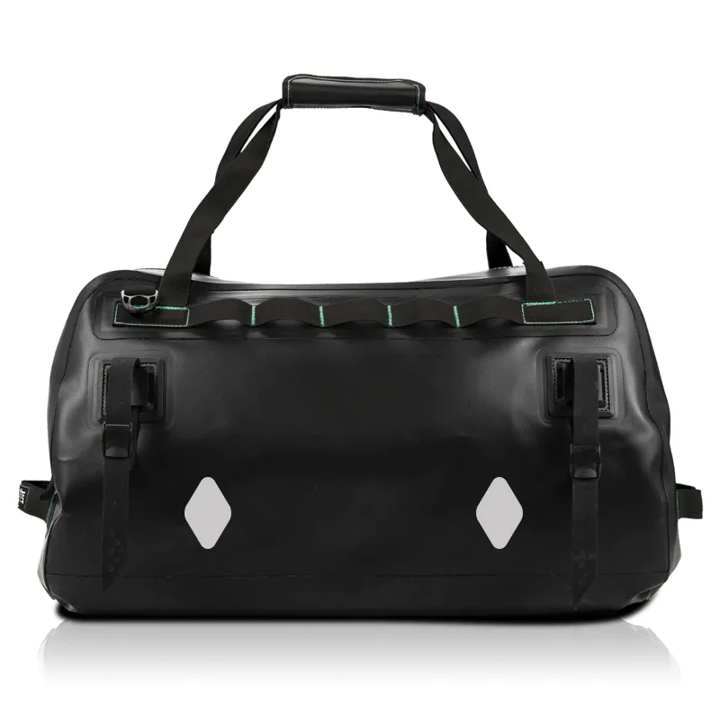 Leyi Waterproof Duffel Bag for Motorcycle, School Bags for Outdoor Activity Travel Hiking, Large PVC Leather Duffle Traveling Bag