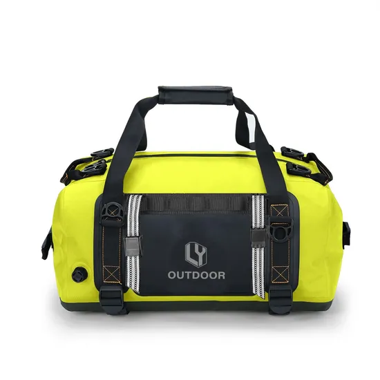 Custom Logo Lightweight 500d PVC Tarpaulin Camping Hiking Fishing Waterproof Duffel Dry Bag Waterproof Fishing Rod Tackle Bag