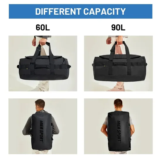 Leyi Duffle Bac Backpack Waterproof Travel Sports Gym Duffle Bag Zippered Plastic Clothing Garment Suit Duffle Bag