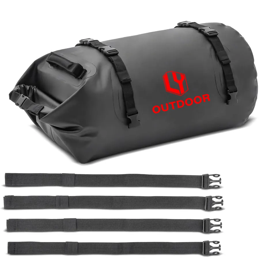 30L 50L Top Sell Motorcycle Travel PVC Tarpaulin Waterproof Roll Dry Bag Duffel Bag Motor Seat Tail Bag