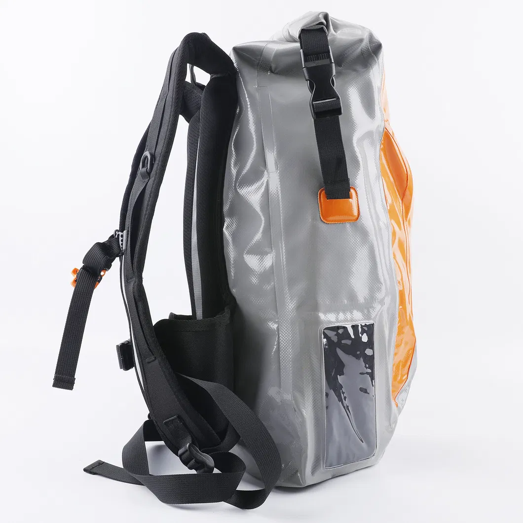 Leyi Camping Backpack Roll Top Dry Waterproof Bag, Custom Waterproof Backpack 25L, OEM Low Price Waterproof Backpack Outdoor