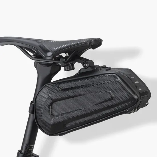 Waterproof Large Capacity Bicycle Saddle Bag Double Zipper Shockproof Seat Post Rear Bike Bag Accessories