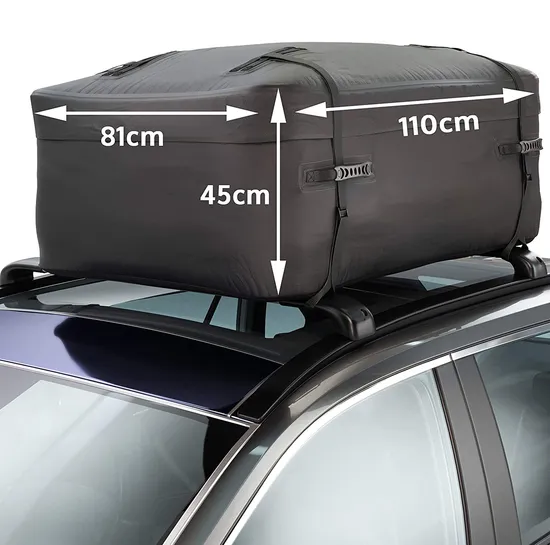 Leyi Roof Tope Cargo Bag with 4 Door Hookclosure Full Waterproof Roof Carrier Bag Waterproof Bag on Roof Racks