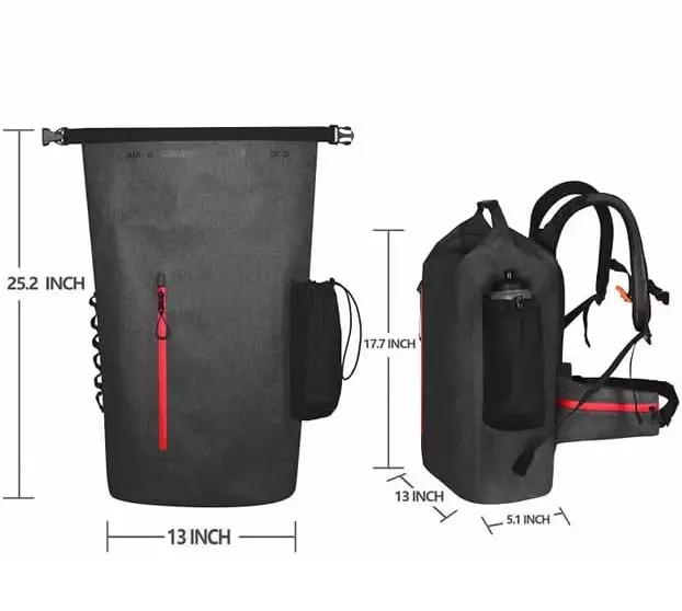 Leyi Recycled Roll Top Bag Waterproof Travel Shoulder Backpack