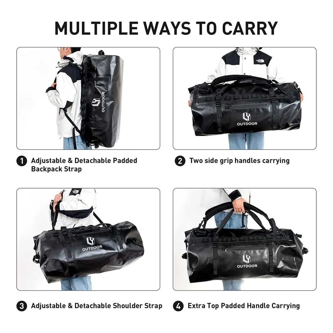 Outdoor PVC Backpack Waterproof Traveling Duffel Bag
