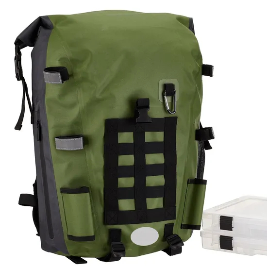 Leyi Custom Logo Waterproof Fabric Backpack Fly Fishing Boat Rod Bag Camo with Logo Waterproof Leisure Bag