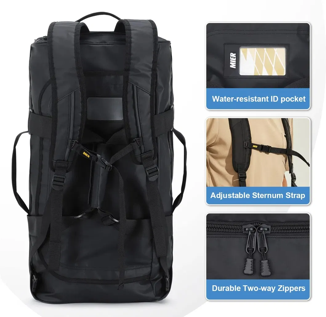 Leyi Duffle Bac Backpack Waterproof Travel Sports Gym Duffle Bag Zippered Plastic Clothing Garment Suit Duffle Bag
