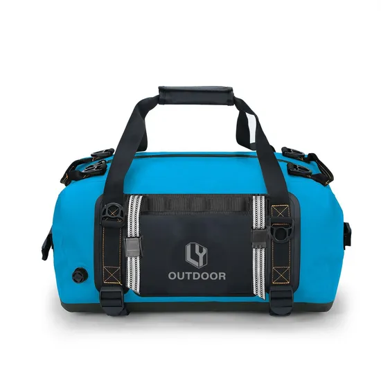 Custom Logo Lightweight 500d PVC Tarpaulin Camping Hiking Fishing Waterproof Duffel Dry Bag Waterproof Fishing Rod Tackle Bag