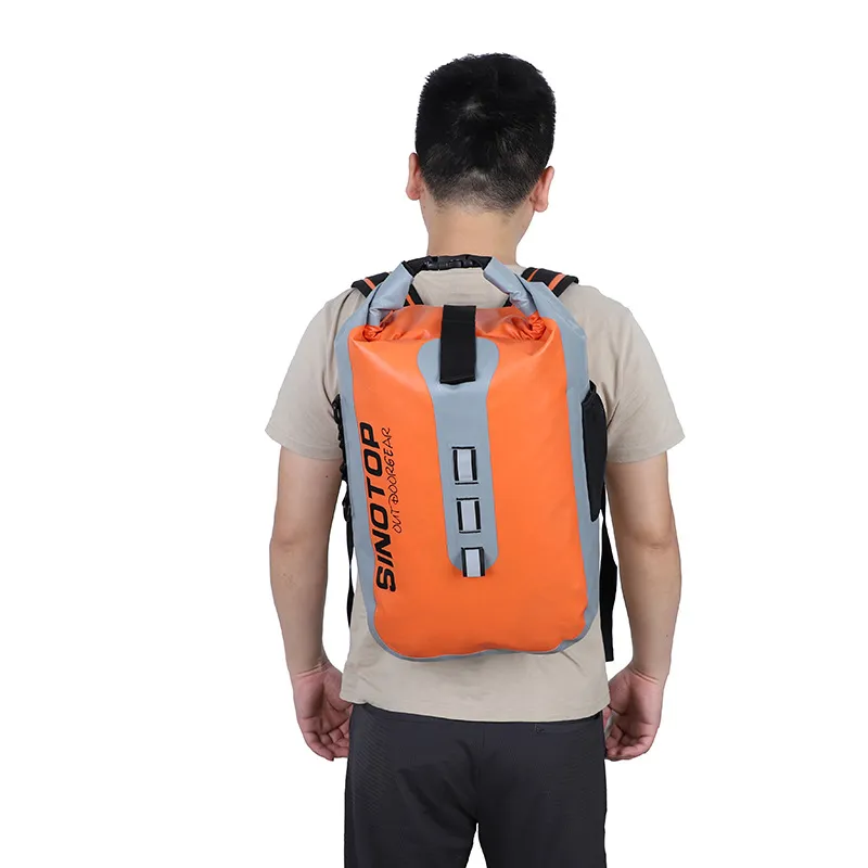 PVC Hiking Travel Custom Logo Backpack Camping Waterproof Tarpaulin Pack Outdoor Roll Top Dry Bag Foldable Waterproof Backpack