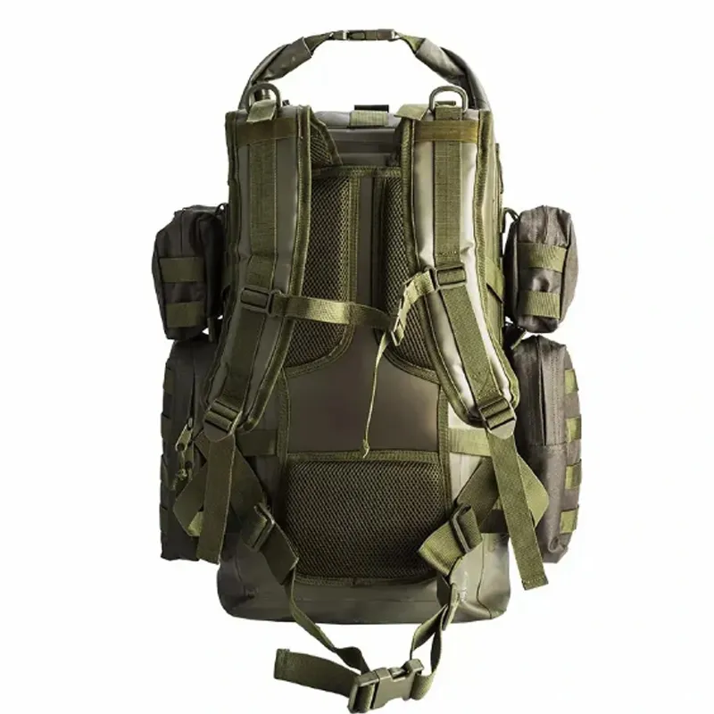 Leyi Custom Log Nylon Green Backpack Dry Bag Waterproof Outdoor Backpack for Men Waterproof Canvas Backpack Men Travel Rucksack