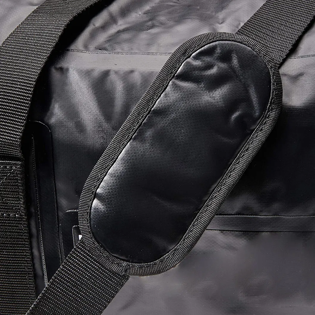 Leyi All Vehicles Roof Rack Storage Bag Water Roof Duffel PVC Leather Duffle Bag Foldable Solid Roof Top Bag Black