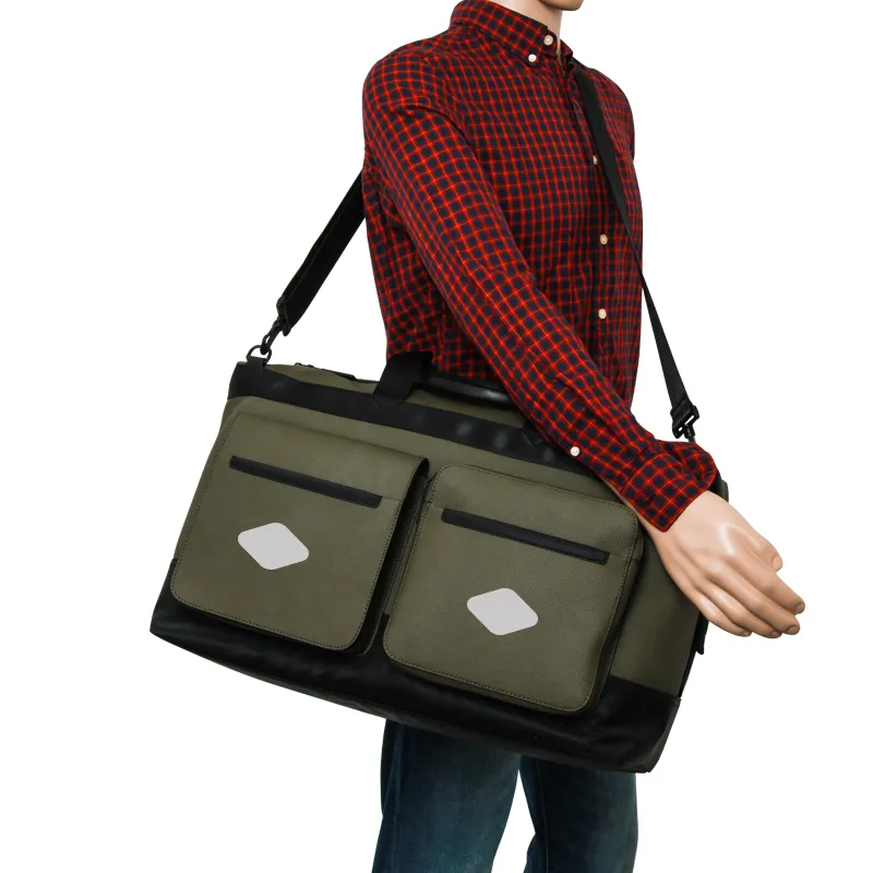Leyi Duffle Bags with Custom Printed Logo Eco Friendly Weekend Travel Duffle Bag Backpack Garment Duffle Bags for Travel