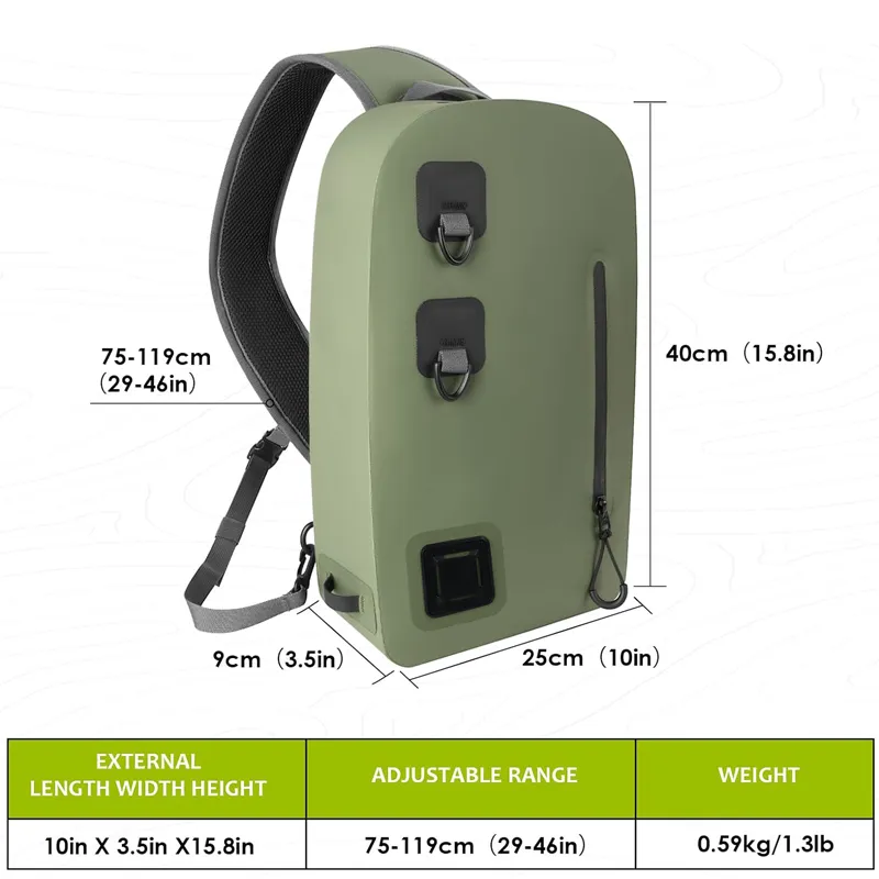 Leyi New Nature Custom Logo Fishing Rod Bag, TPU Waterproof Fly Fishing Tackle Bag Backpack Rod Fishing Bag Custom Logo