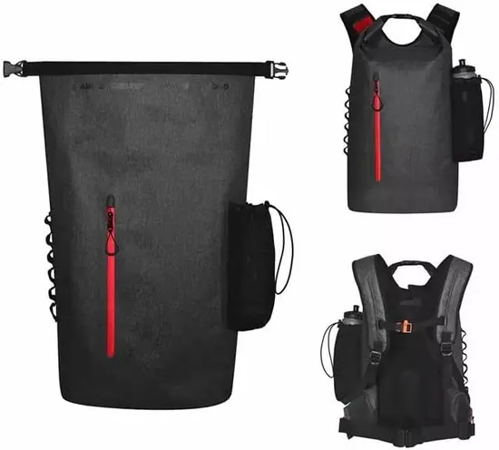 Leyi Recycled Roll Top Bag Waterproof Travel Shoulder Backpack