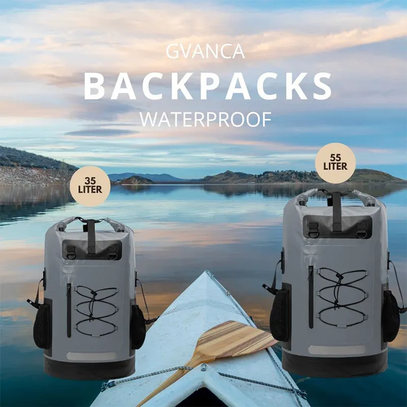 500d PVC Tarpaulin Welded Roll Top Ocean Packable Backpack Camping Hiking Beach Waterproof Sport Backpack Bag