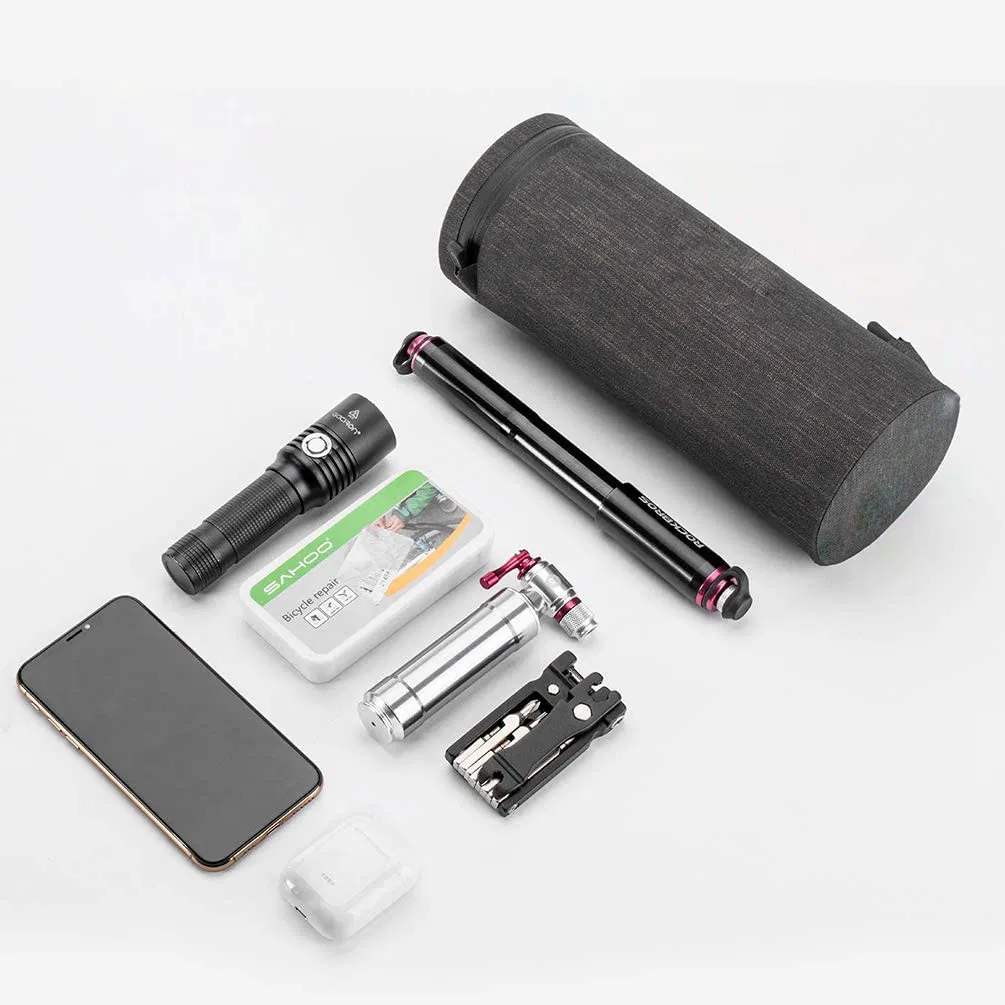 High Quality Fashion Snowy Grey Waterproof Cylinder Handlebar Front Frame Bicycle Bag Outdoor Cycling Bike