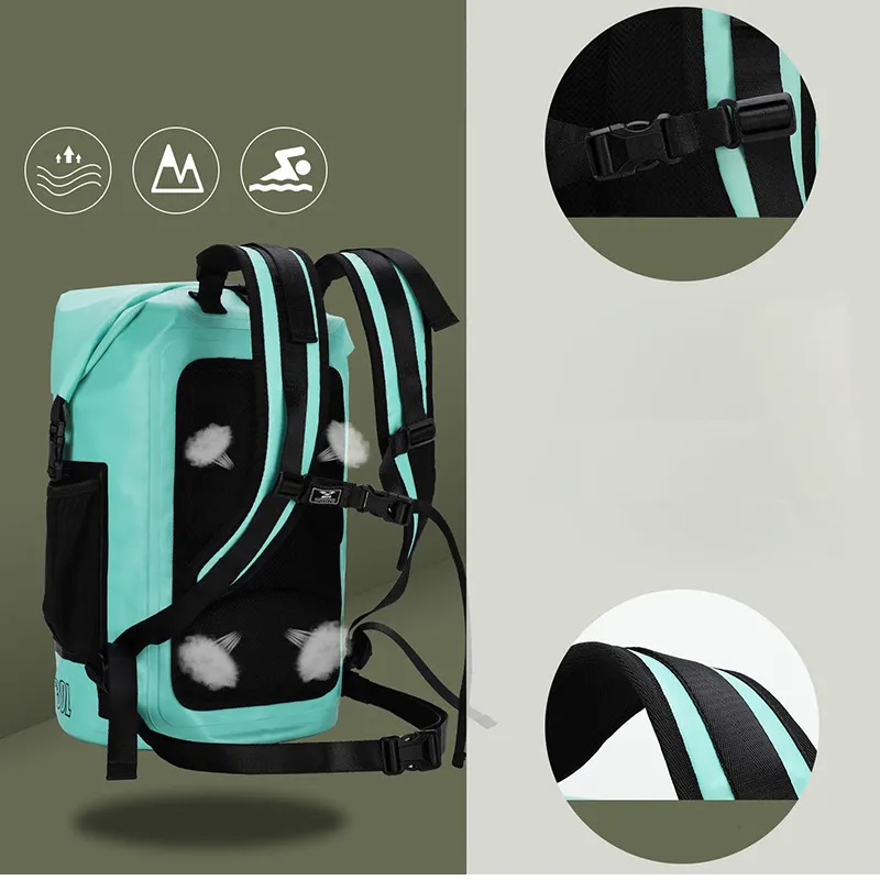 Custom Logo PVC Bicycle Camping Outdoor Fishing Kayak Swimming Laptop Dry Bag Backpack Waterproof Bags