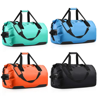 Durable Custom Logo PVC Tarpaulin Waterproof Duffle Sport Bags Camping Water Sports Duffel Travel Bag