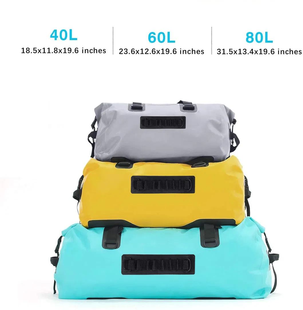Leyi Waterproof Customized Hand PVC/TPU Roll up Dry Backpack Travel Duffle Bag