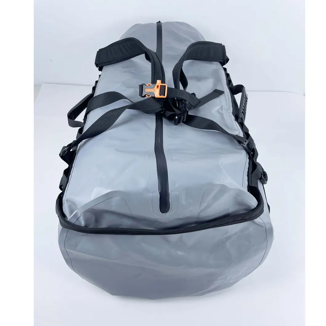 Large Capacity 500d PVC Tarpaulin 80L Travel Bag Duffle Backpack Outdoor Duffel Bag Waterproof Sports Gym Travel Duffle Bag
