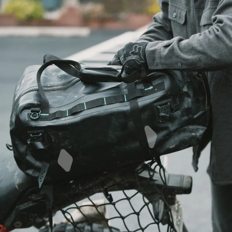 Leyi Waterproof Duffel Bag for Motorcycle, School Bags for Outdoor Activity Travel Hiking, Large PVC Leather Duffle Traveling Bag