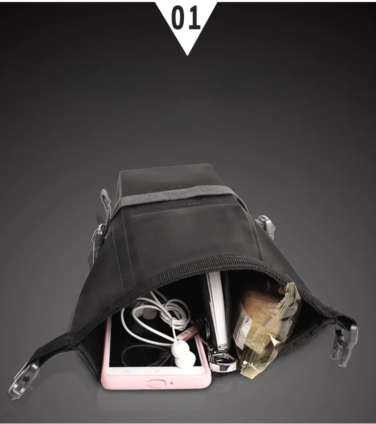 Leyi Newest 3 in 1 Bicycle Front Hanging Bag Water Resistant Bike Bar Bag Bike Frame Bag Trianglecustam Logo