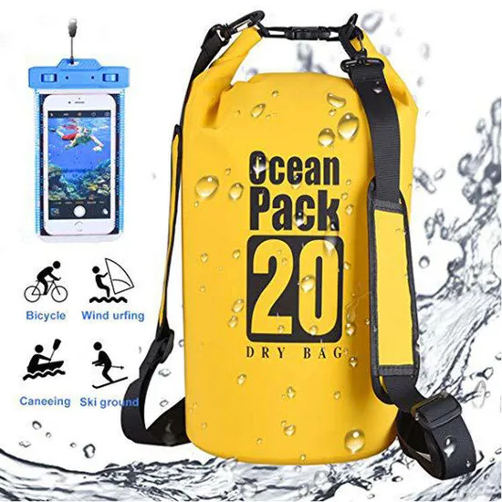 Custom Ocean Pack Dry Bag Backpack Waterproof Pouch Cell Phone Dry Bag Ocean Outdoor Sport PVC Waterproof Dry Bag Custom Logo