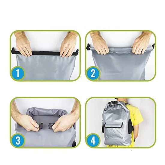 Leyi 2024 Outdoor Waterproof Backpack Hiking Mountaineering Kayak Waterproof Bag Custom Roll-Top PVC Dry Bag